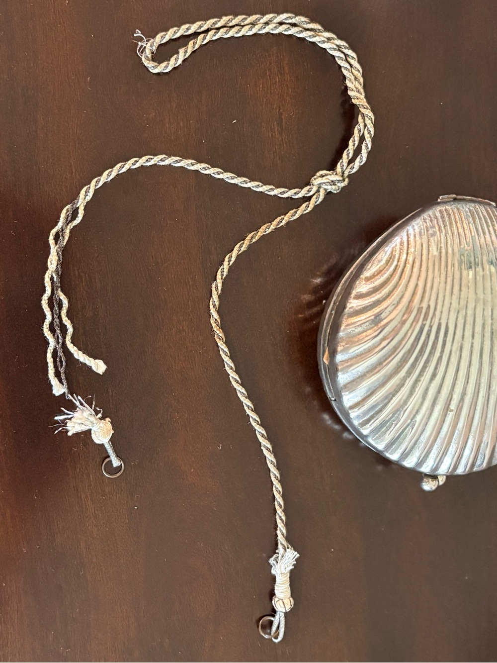 Purse Vintage Silver-Tone Shell Clutch Purse | Evening Bag Coastal Glam - Picture 10 of 16